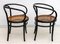 Geschwungene Esszimmerstühle aus Buchenholz & Stroh von Michael Thonet für Thonet, 1920er, 2er Set 4