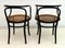 Curved Beech & Straw Dining Chairs by Michael Thonet for Thonet, 1920s, Set of 2 5