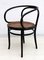 Curved Beech & Straw Dining Chairs by Michael Thonet for Thonet, 1920s, Set of 2 7
