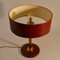 Mid-Century French Brass and Leather Table Lamp, 1950s 2