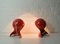 Vintage Dalu Table Lamps in Red by Vico Magistretti for Artemide, 1960s, Set of 2 13
