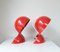 Vintage Dalu Table Lamps in Red by Vico Magistretti for Artemide, 1960s, Set of 2, Image 7