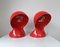 Vintage Dalu Table Lamps in Red by Vico Magistretti for Artemide, 1960s, Set of 2 10