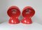 Vintage Dalu Table Lamps in Red by Vico Magistretti for Artemide, 1960s, Set of 2 6