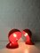 Vintage Dalu Table Lamps in Red by Vico Magistretti for Artemide, 1960s, Set of 2, Image 4