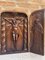 French Antique Hand Carved Walnut Wood Religious Triptych or Carved Wall Sculpture Panel, 1890s, Image 3