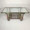 Vintage Industrial Iron and Glass Coffee Table, 1950s 2