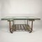 Vintage Industrial Iron and Glass Coffee Table, 1950s 10