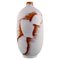 Vase in White Glazed Ceramics with Seashells by Anna Lisa Thomson, 1950s 1