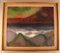 Modernist Landscape with Sunset Oil on Board by Knud Horup, Denmark, 1960s 2