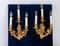 Louis XVI Style Wall Lights in Gold Bronze, Set of 2 2