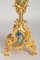 Antique Gold Bronze and Enamel Fireplace Clock Set, Set of 3 6