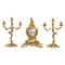 Louis XV Stil Bronze Kaminsims Set, 3er Set 1