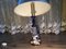 Lámpara de mesa de porcelana, años 80, Imagen 5