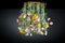 Lámpara de araña Poppy Flower Power cuadrada de cristal de Murano champán de VGnewtrend, Imagen 2
