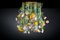 Quadratischer Champagnerfarbener Murano Glas Mohnblumen Power Kronleuchter von VGnewtrend 2
