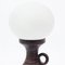 Vintage Ceramic Pottery Table Lamp with Globe Lampshade, 1970s, Image 9