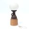 Vintage Ceramic Pottery Table Lamp with Globe Lampshade, 1970s, Image 3