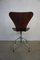 Sedia girevole 3117 Mid-Century di Arne Jacobsen per Fritz Hansen, Immagine 6