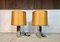 German Sculptural Chromed Table Lamps by Ingo Maurer for Design M, 1960s, Set of 2 1