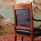 Antique Empire Mahogany Veneer & Leather Dining Chairs, Set of 4 7