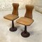 Small Pine & Cast Iron Side Chairs, 1930s, Set of 2 1