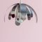 Modern Chrome & Bent Stainless Steel Ceiling Lamp, 1970s, Image 2