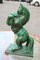 Cavallo in ceramica verde di Zaccagnini, anni '40, Immagine 1