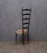 Mid-Century Italian Floral Fabric High Back Ladder Chiavari Chairs, 1950s, Set of 2, Image 4