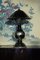 Round Black Murano Glass Table Lamp, 1950s 6