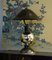 Runde Tischlampe aus schwarzem Muranoglas, 1950er 4