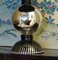 Runde Tischlampe aus schwarzem Muranoglas, 1950er 2