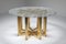 Brass and Cast Glass Round Dining Table by Ettore Gino Poli for Poliarte, 1970s 3