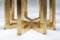 Brass and Cast Glass Round Dining Table by Ettore Gino Poli for Poliarte, 1970s 7
