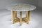 Brass and Cast Glass Round Dining Table by Ettore Gino Poli for Poliarte, 1970s 5