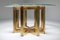 Brass and Cast Glass Round Dining Table by Ettore Gino Poli for Poliarte, 1970s 2