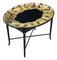 Victorian Black Lacquer Decorated Tray on Stand Coffee Table 5