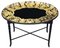Tavolino da caffè vittoriano con vassoio decorato e laccato nero, Immagine 10