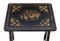 Victorian Chinoiserie Black Lacquer Decorated Nesting Tables, Set of 3 3