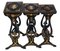 Victorian Chinoiserie Black Lacquer Decorated Nesting Tables, Set of 3, Image 6