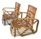Lounge Chairs & Rattan Coffee Table by Paul Frankl for Paul Frankl, 1940s, Set of 3 1