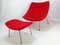 Vintage Oyster Chair mit Ottomane von Pierre Paulin für Artifort, 1965, 2er Set 1