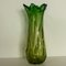 Große Italienische Grüne Murano Glas Vase, 1950er 2