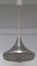 Lámpara de techo redonda en forma de embudo de aluminio, años 70, Imagen 1