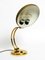 Large Brass Table Lamp with Adjustable Neck & Lampshade from Hillebrand, 1970s, Image 8