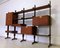 Italian Teak Wood Freestanding Bookcase with Four Modules by Vittorio Dassi, 1950s 2