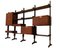 Italian Teak Wood Freestanding Bookcase with Four Modules by Vittorio Dassi, 1950s, Image 1