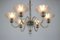 Large Art Deco Glass Chandeliers, 1920s, Set of 2 4