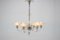 Large Art Deco Glass Chandeliers, 1920s, Set of 2 3
