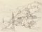 Landscape - Original Pencil on Paper - 20th Century 20th Century 1